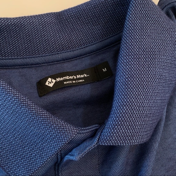 Men’s NWOT Navy Blue Member’s Mark Polo T-Shirt - Picture 4 of 7